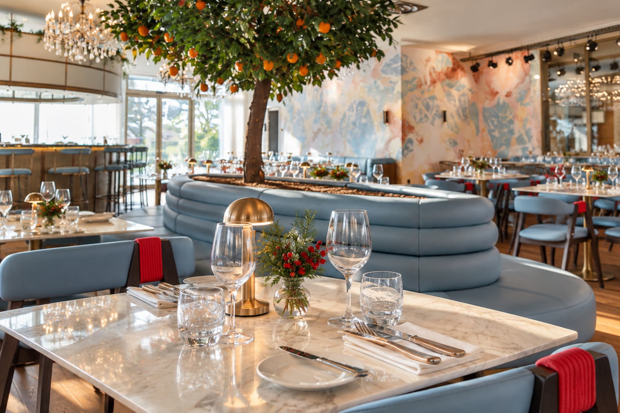 Interior do restaurante ALLORA em Lisboa
