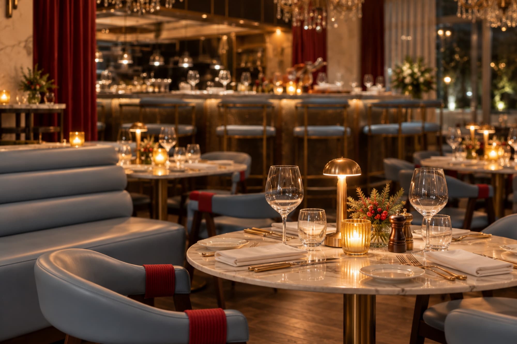 Interior of ALLORA restaurant in Lisbon