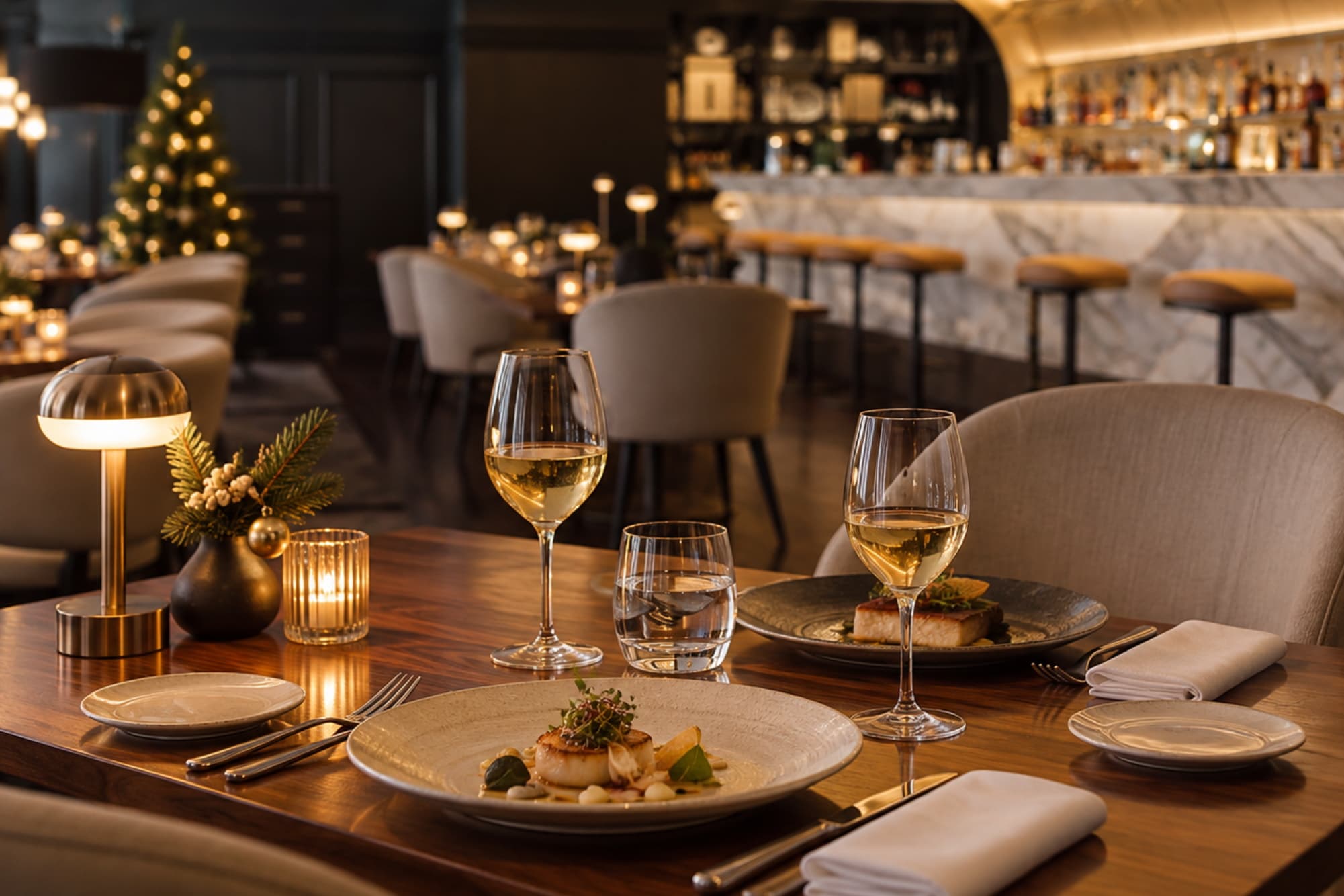 Interior of BLACK MOON Gastrobar in downtown Lisbon